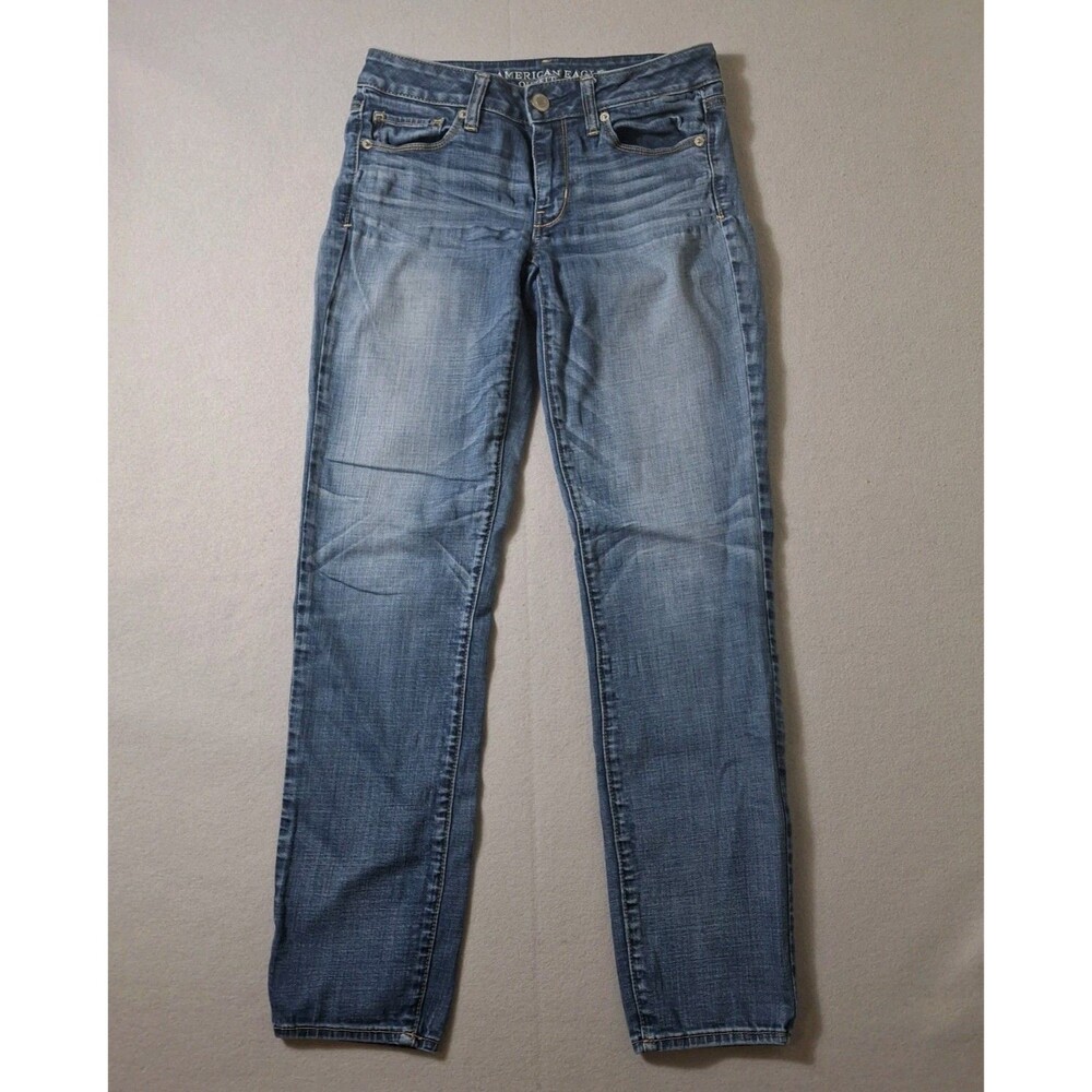 American Eagle Womens Jeans 6 29x30.5 Blue Skinny Super Stretch Low Rise Denim